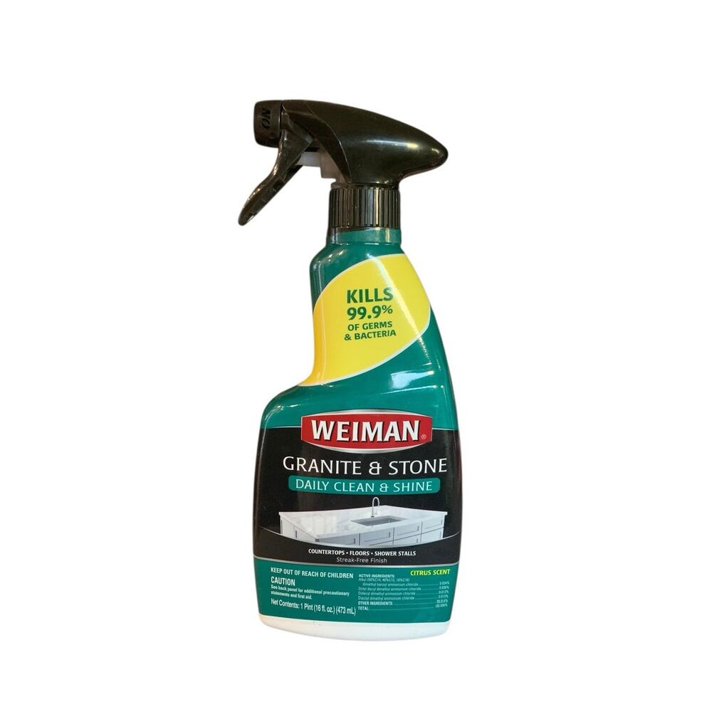 Weiman Granite & Stone Cleaner Polish Spray 16oz Marble Tile Floor Citrus Scent